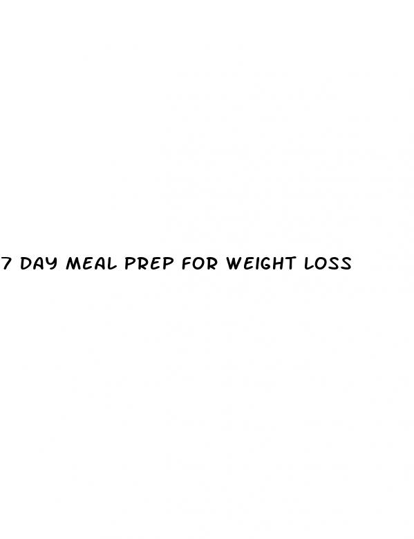 7 day meal prep for weight loss
