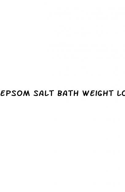 epsom salt bath weight loss before and after