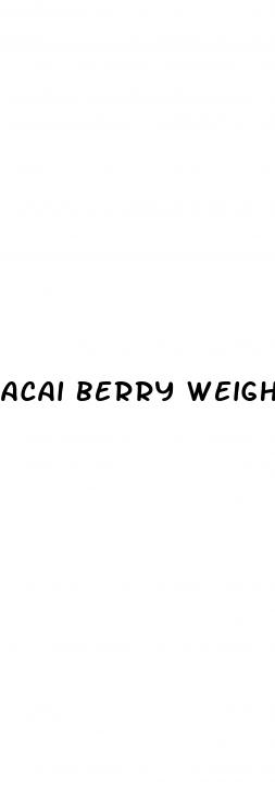 acai berry weight loss