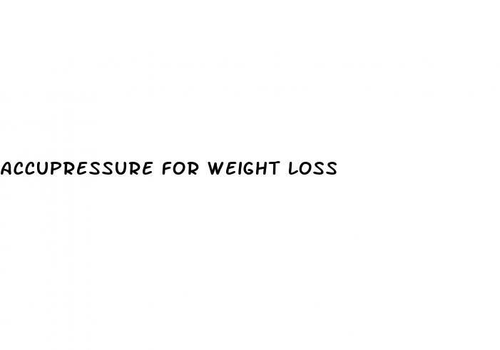 accupressure for weight loss