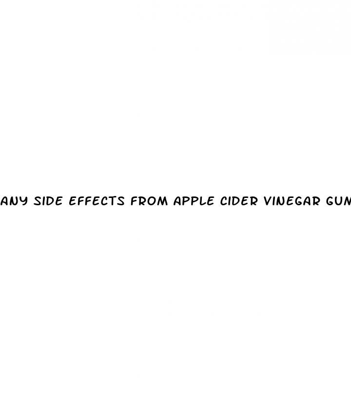 any side effects from apple cider vinegar gummies
