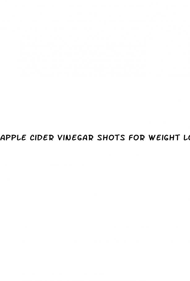 apple cider vinegar shots for weight loss