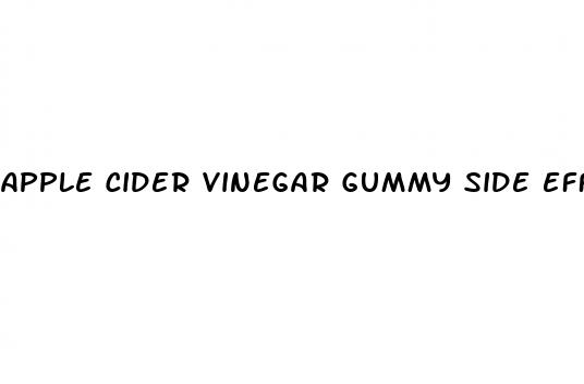 apple cider vinegar gummy side effects