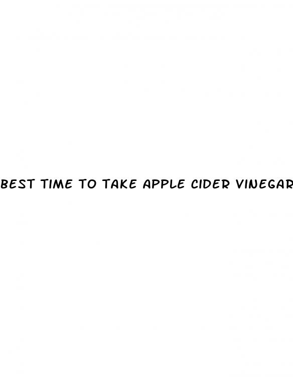 best time to take apple cider vinegar pills