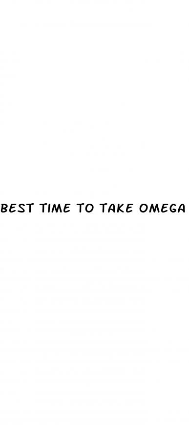 best time to take omega 3 for weight loss
