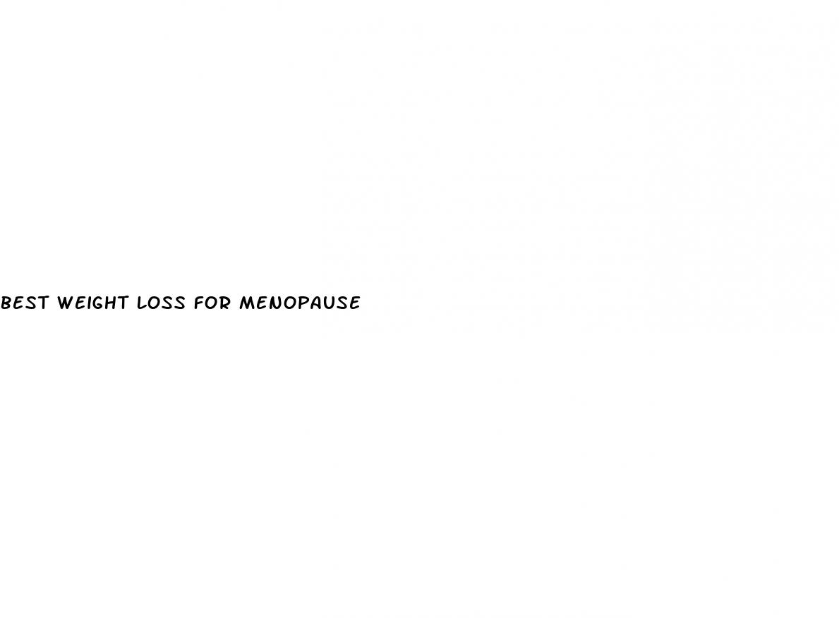 best weight loss for menopause