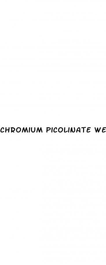 chromium picolinate weight loss before and after