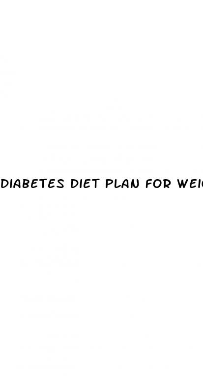 diabetes diet plan for weight loss