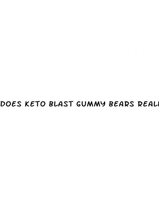 does keto blast gummy bears really work