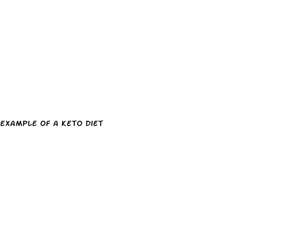 example of a keto diet