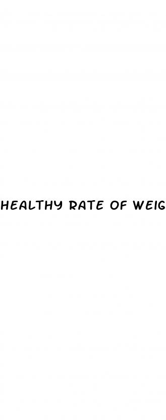 healthy rate of weight loss