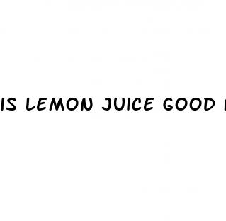 is lemon juice good for weight loss
