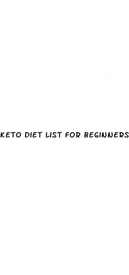 keto diet list for beginners