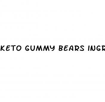 keto gummy bears ingredients