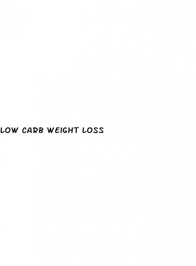 low carb weight loss