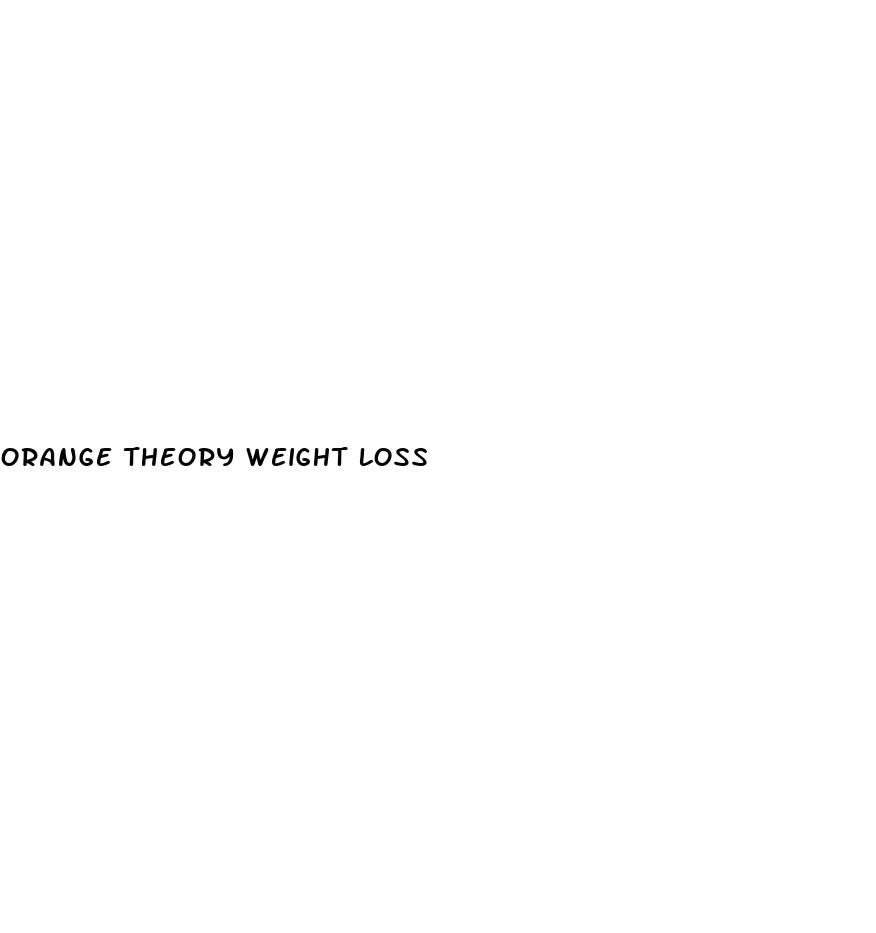 orange theory weight loss