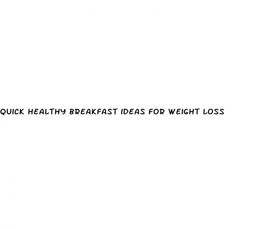 quick healthy breakfast ideas for weight loss
