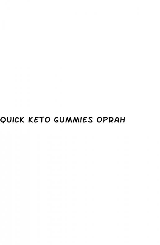 quick keto gummies oprah