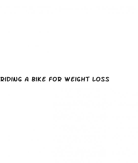 riding a bike for weight loss