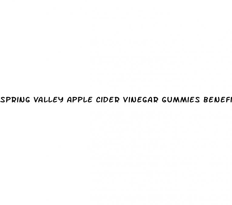 spring valley apple cider vinegar gummies benefits