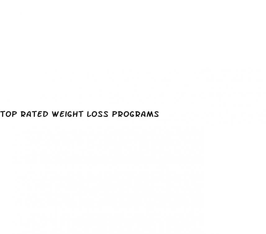 top rated weight loss programs
