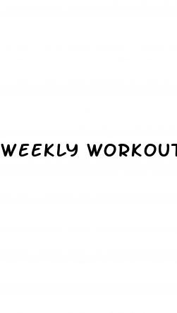 weekly workout plan for weight loss
