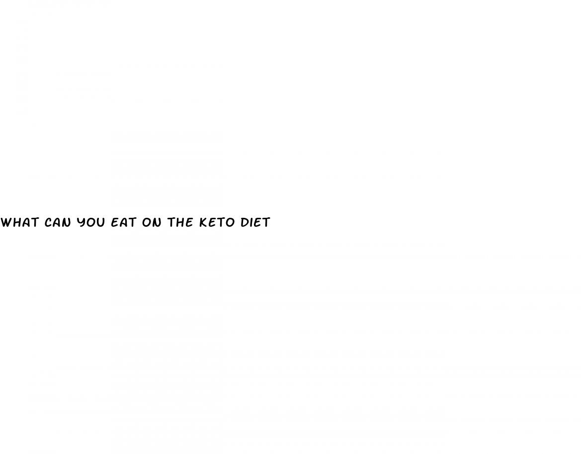 what can you eat on the keto diet