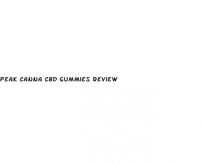 peak canna cbd gummies review