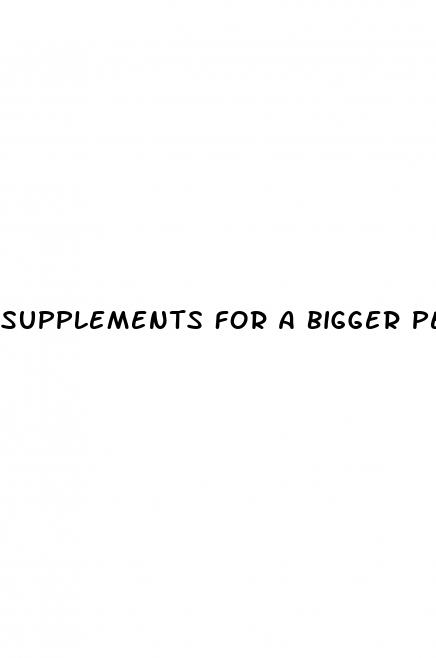 supplements for a bigger penis